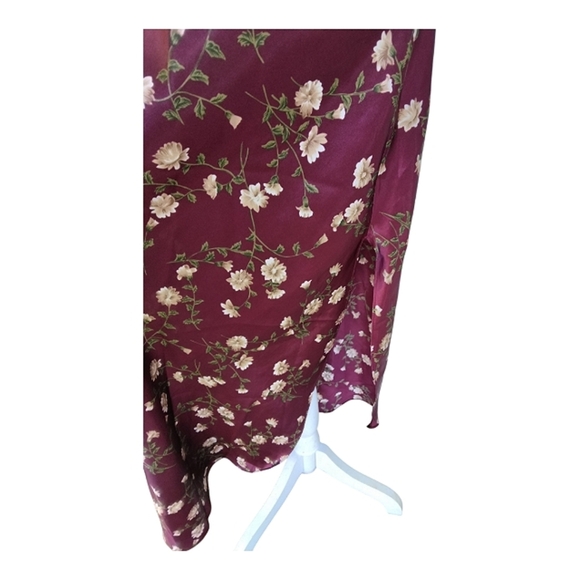 Vintage Barbizon Satin Floral Strappy Full Length Slip Dress Size Large - Picture 5 of 8